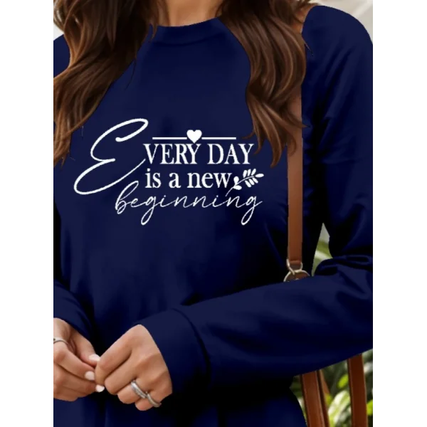 Kadın Uzun Kollu Bisiklet Yaka Kısa Viskon Iki Iplik Elbise