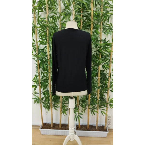 Kadın Uzun Kollu Bisiklet Yaka Köpek Resimli Viskon Bluz