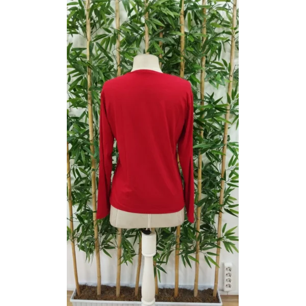 Kadın Uzun Kollu Bisiklet Yaka Kurukafa Desenli Viskon Bluz