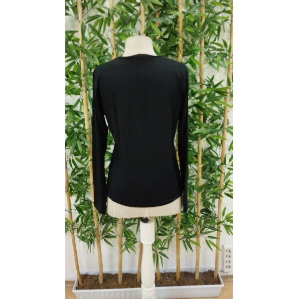 Kadın Uzun Kollu Bisiklet Yaka Kurukafa Desenli Viskon Bluz