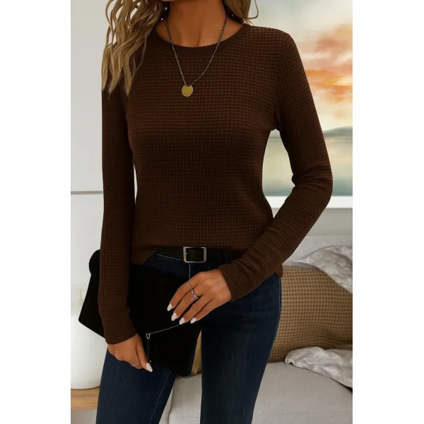 Kadın Uzun Kollu Bisiklet Yaka Triko Kazak