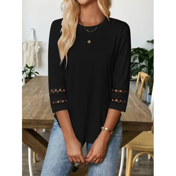 Kadın Uzun Kollu Bisiklet Yaka Truvakar Kollu Viskon Bluz