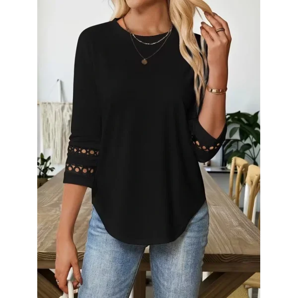 Kadın Uzun Kollu Bisiklet Yaka Truvakar Kollu Viskon Bluz