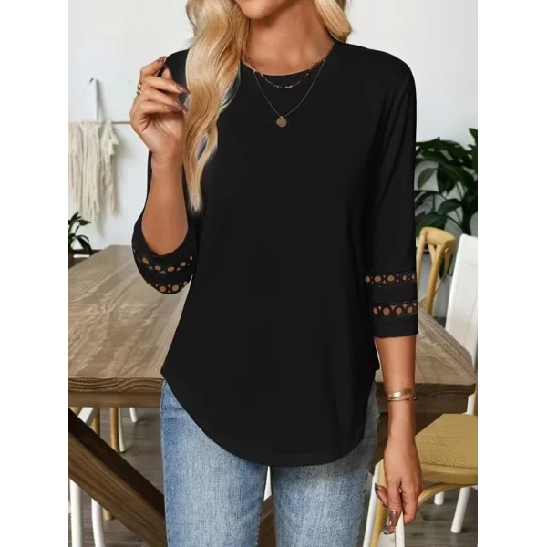 Kadın Uzun Kollu Bisiklet Yaka Truvakar Kollu Viskon Bluz