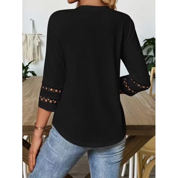 Kadın Uzun Kollu Bisiklet Yaka Truvakar Kollu Viskon Bluz
