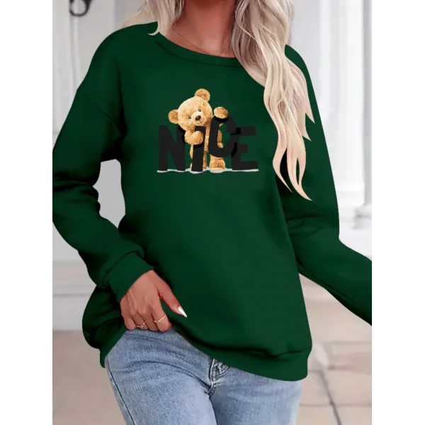 Kadın Uzun Kollu Bisiklet Yaka Viskon Iki Iplik Bluz