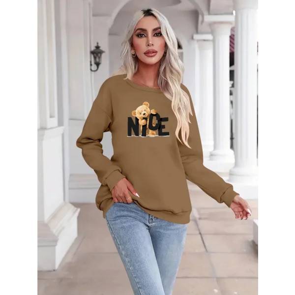 Kadın Uzun Kollu Bisiklet Yaka Viskon Iki Iplik Bluz