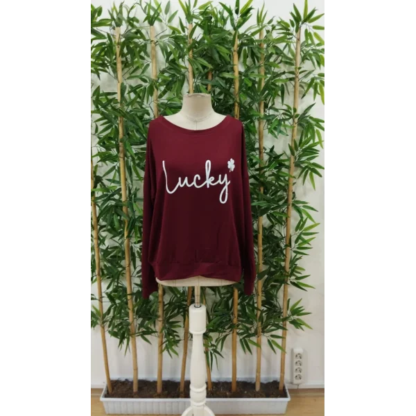 Kadın Uzun Kollu Bisiklet Yaka Viskon Iki Iplik Bluz