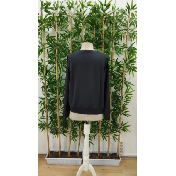 Kadın Uzun Kollu Bisiklet Yaka Viskon Iki Iplik Bluz