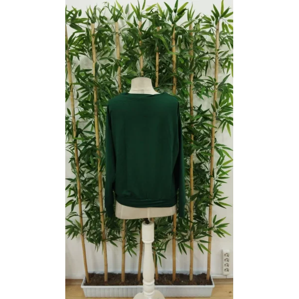 Kadın Uzun Kollu Bisiklet Yaka Viskon Iki Iplik Bluz