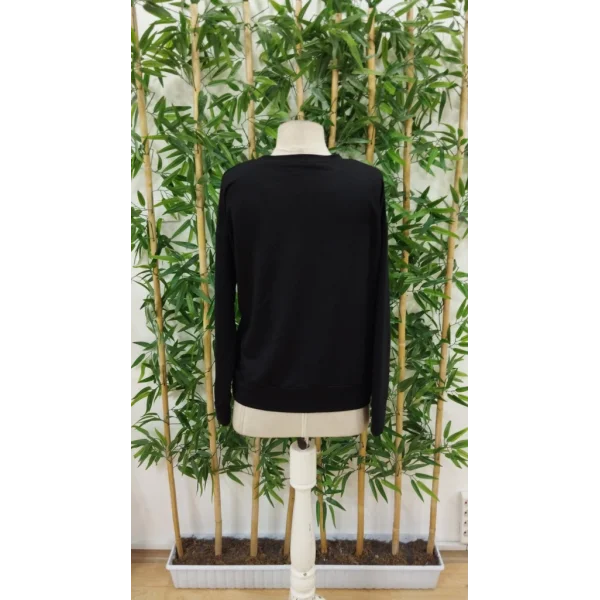 Kadın Uzun Kollu Bisiklet Yaka Viskon Iki Iplik Bluz