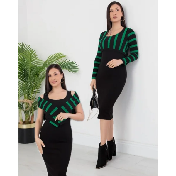 Kadın Uzun Kollu Büstiyer Ve Askılı ini Elbise Fırsat ürün Ikili Takım