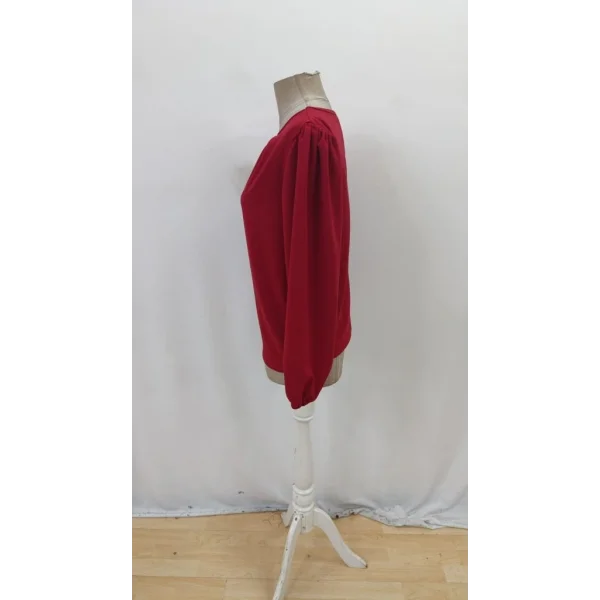 Kadın Uzun Kollu Damla Detaylı Ithal Krep Bluz