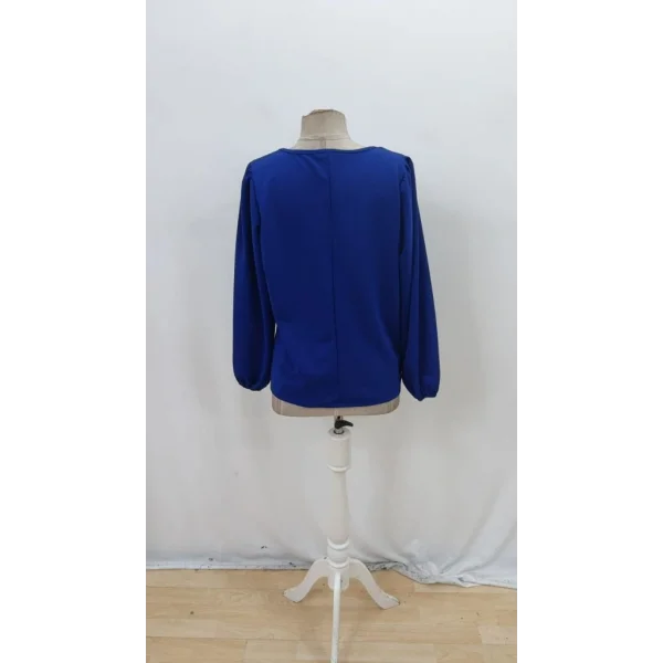 Kadın Uzun Kollu Damla Detaylı Ithal Krep Bluz