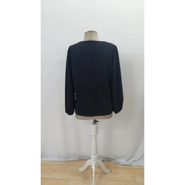 Kadın Uzun Kollu Damla Detaylı Ithal Krep Bluz