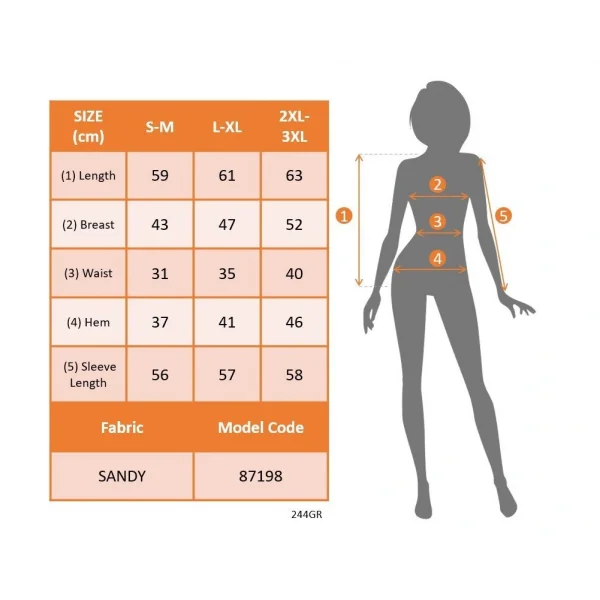 Kadın Uzun Kollu Derin V Yakalı önden Büzgülü Sandy Bluz