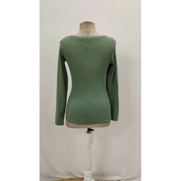 Kadın Uzun Kollu Derin Yuvarlak Yaka Kaşkorse Bluz