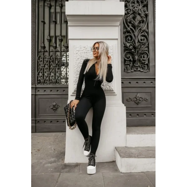 Kadın Uzun Kollu Fermuarlı Kaşkorse Tulum