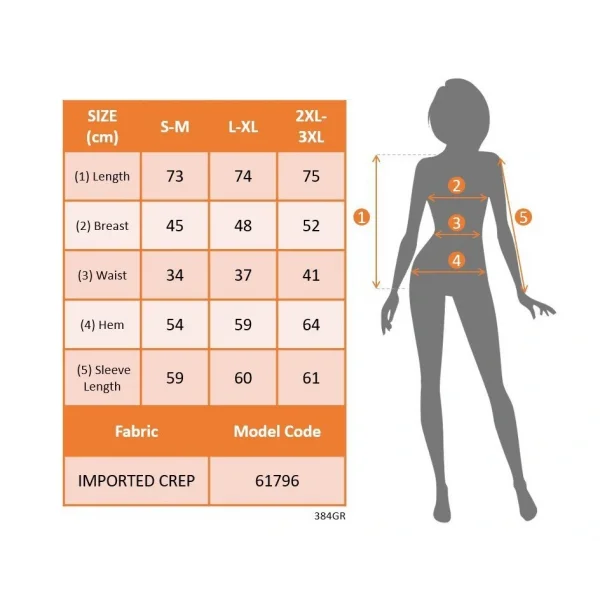 Kadın Uzun Kollu Geometrik Yakalı Belden Oturmalı Ithal Krep Bluz