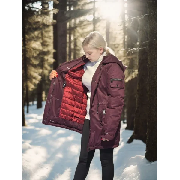 Kadın Uzun Kollu Hakiki Deri Ceket - Bordo