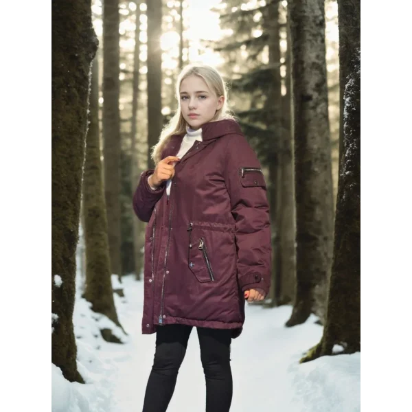 Kadın Uzun Kollu Hakiki Deri Ceket - Bordo