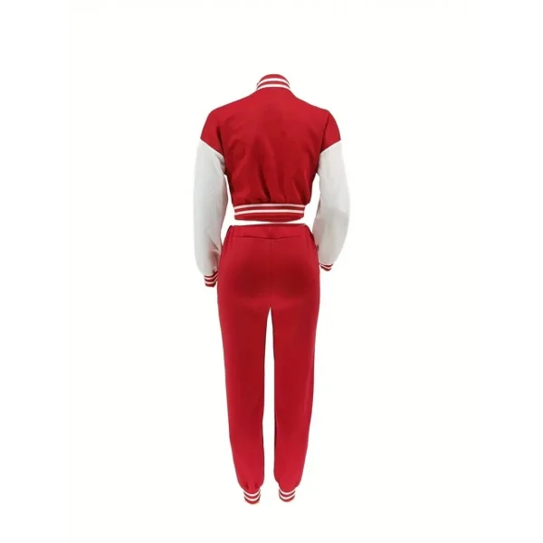 Kadın Uzun Kollu Hakim Yaka önden Düğmeli Ceket Pantolon şardonlu Iki Iplik Ikili Takım