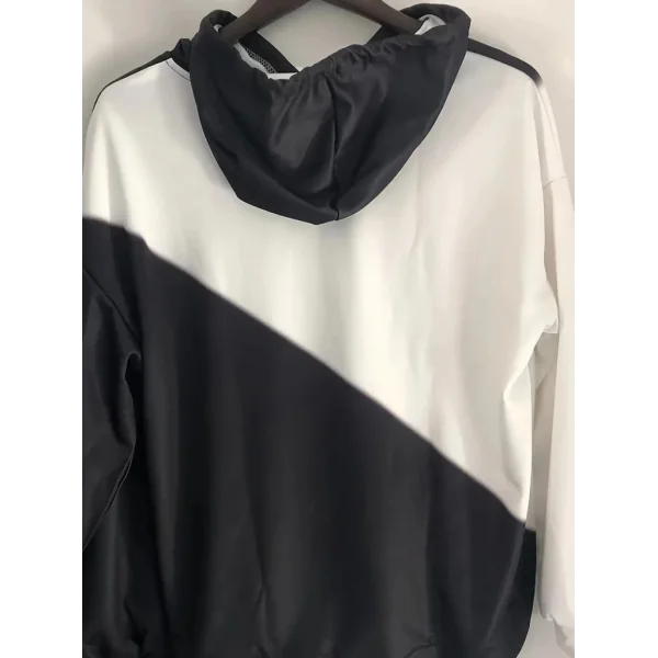 Kadın Uzun Kollu Kapşonlu Bağcıklı Kedi Desenli şardonlu Dalgıç Bluz