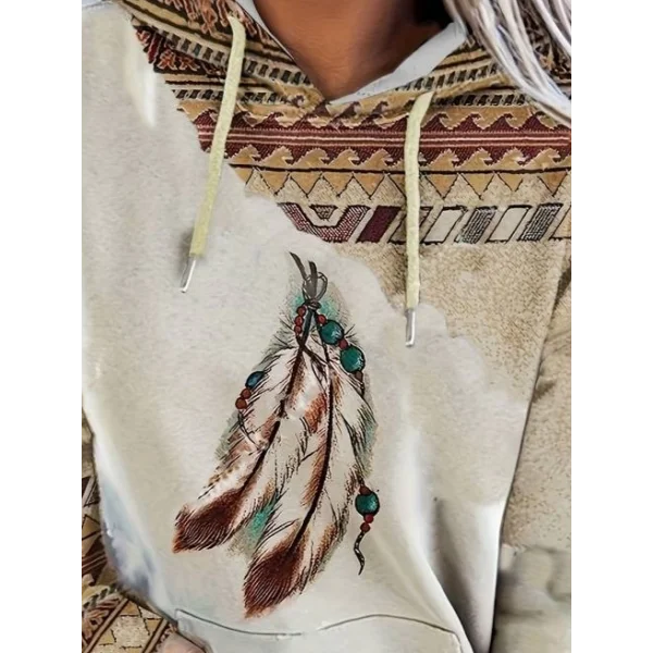 Kadın Uzun Kollu Kapşonlu Bağcıklı şardonlu Dalgıç Bluz