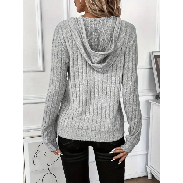 Kadın Uzun Kollu Kapşonlu Bağcıklı şardonlu Kaşkorse Bluz