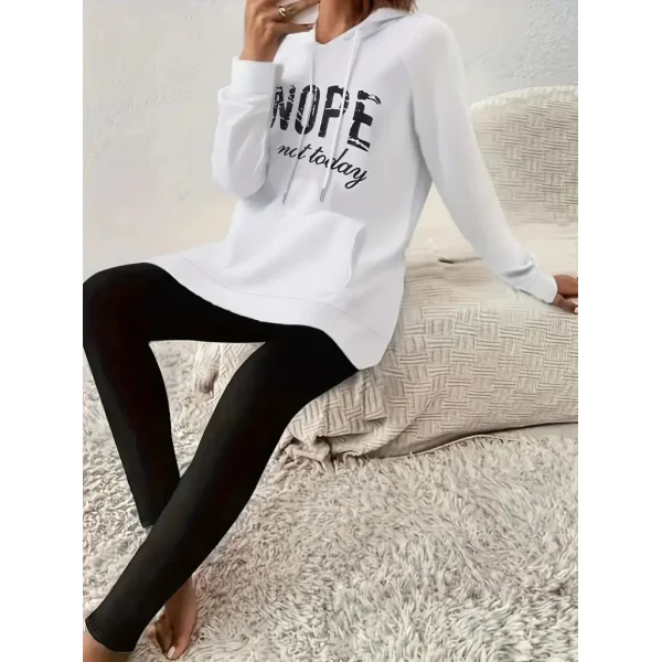 Kadın Uzun Kollu Kapşonlu Bağcıklı Viskon Iki Iplik Sweat