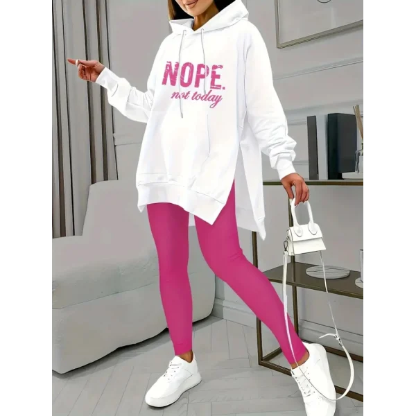 Kadın Uzun Kollu Kapşonlu Bağcıklı Viskon Iki Iplik Sweat