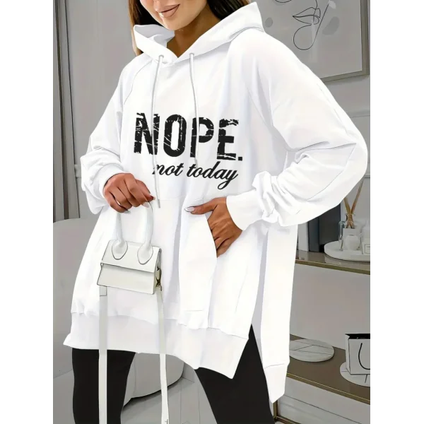 Kadın Uzun Kollu Kapşonlu Bağcıklı Viskon Iki Iplik Sweat