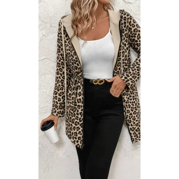 Kadın Uzun Kollu Kapşonlu çift Taraflı Cepli Bağcıklı Fermuarlı Viskon Iki Iplik Ceket