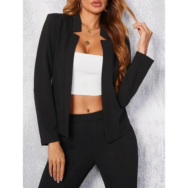 Kadın Uzun Kollu Kol Düğme Detay Ithal Krep Ceket