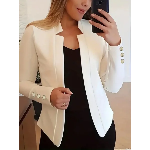 Kadın Uzun Kollu Kol Düğme Detay Ithal Krep Ceket