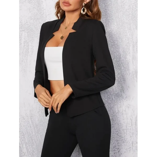 Kadın Uzun Kollu Kol Düğme Detay Ithal Krep Ceket