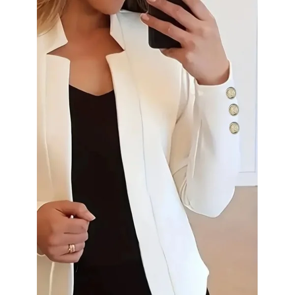 Kadın Uzun Kollu Kol Düğme Detay Ithal Krep Ceket