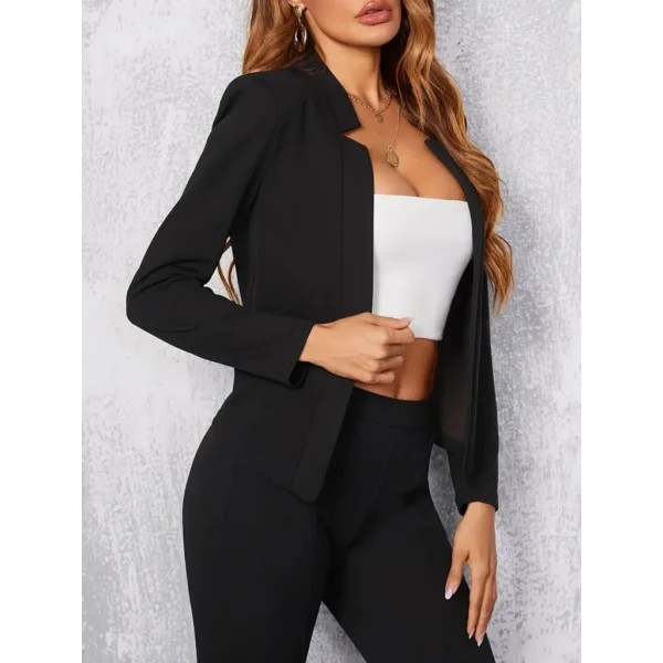 Kadın Uzun Kollu Kol Düğme Detay Ithal Krep Ceket