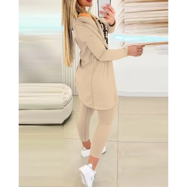 Kadın Uzun Kollu Krep üçlü Takım