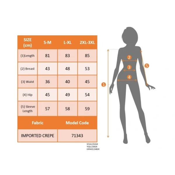 Kadın Uzun Kollu Kruvaze Yaka Mini Ithal Krep Elbise