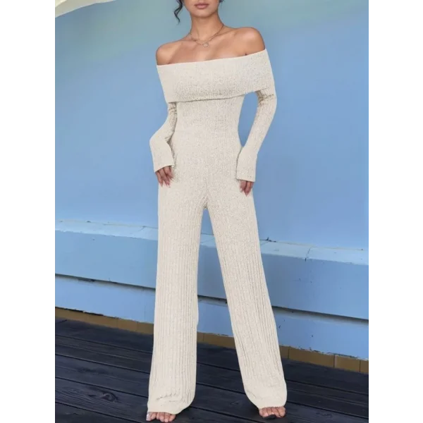 Kadın Uzun Kollu Madonna Yaka şardonlu Kaşkorse Tulum