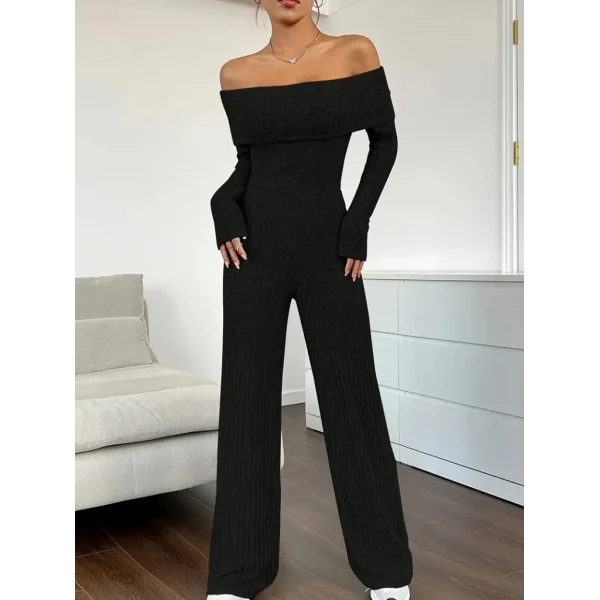 Kadın Uzun Kollu Madonna Yaka şardonlu Kaşkorse Tulum