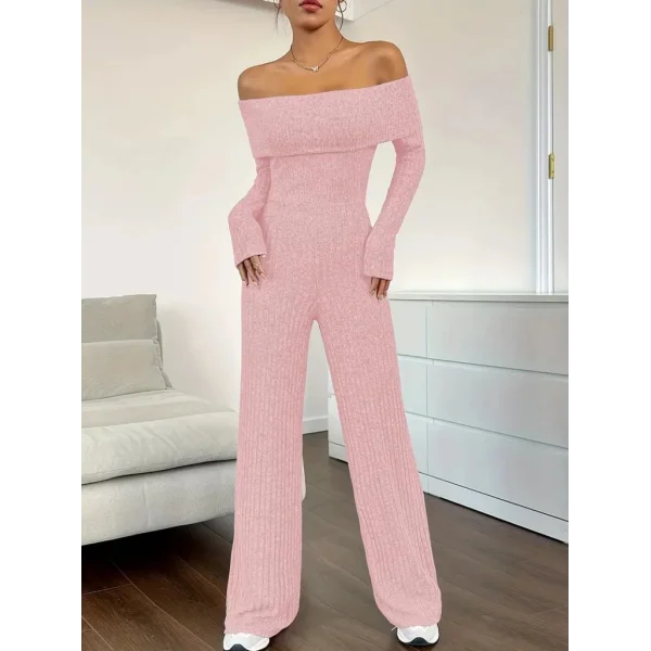 Kadın Uzun Kollu Madonna Yaka şardonlu Kaşkorse Tulum