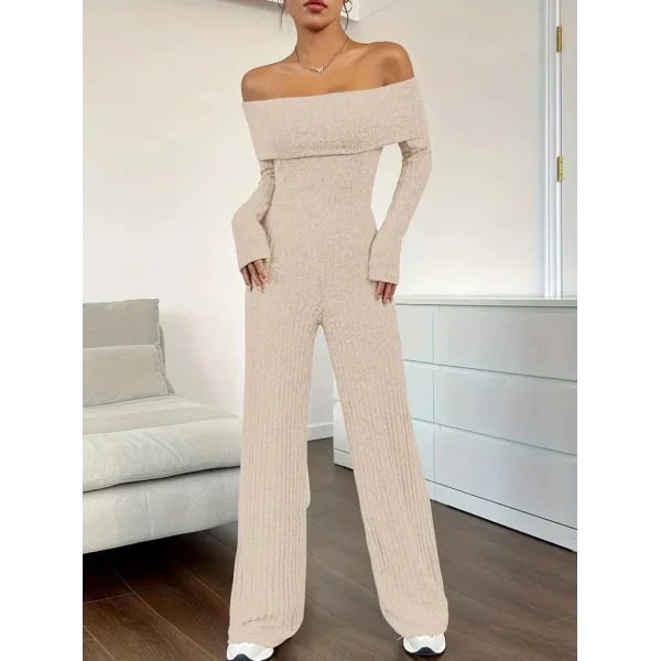 Kadın Uzun Kollu Madonna Yaka şardonlu Kaşkorse Tulum