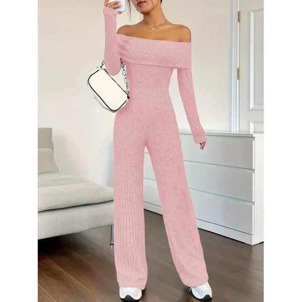 Kadın Uzun Kollu Madonna Yaka şardonlu Kaşkorse Tulum