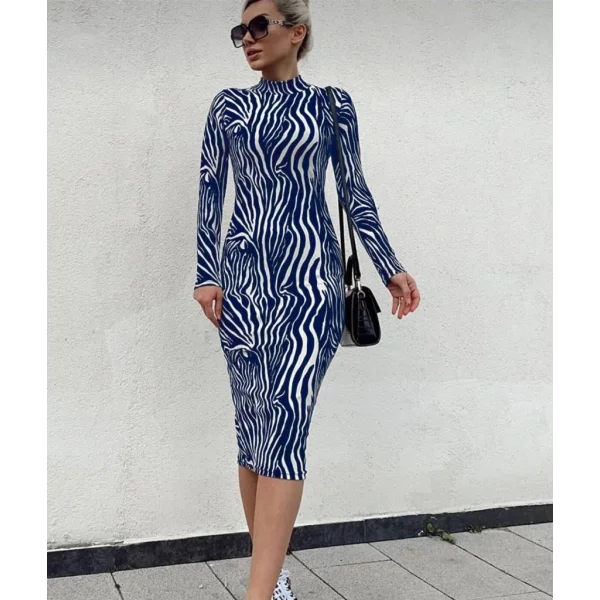 Kadın Uzun Kollu Mikro Midi Elbise