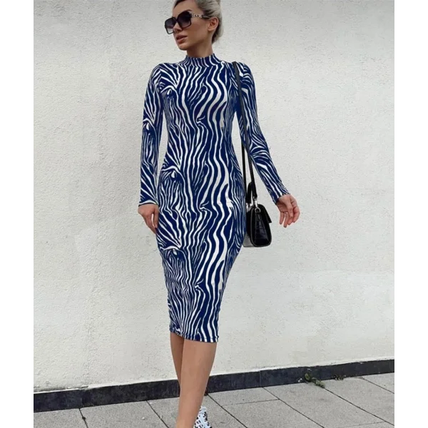 Kadın Uzun Kollu Mikro Midi Elbise