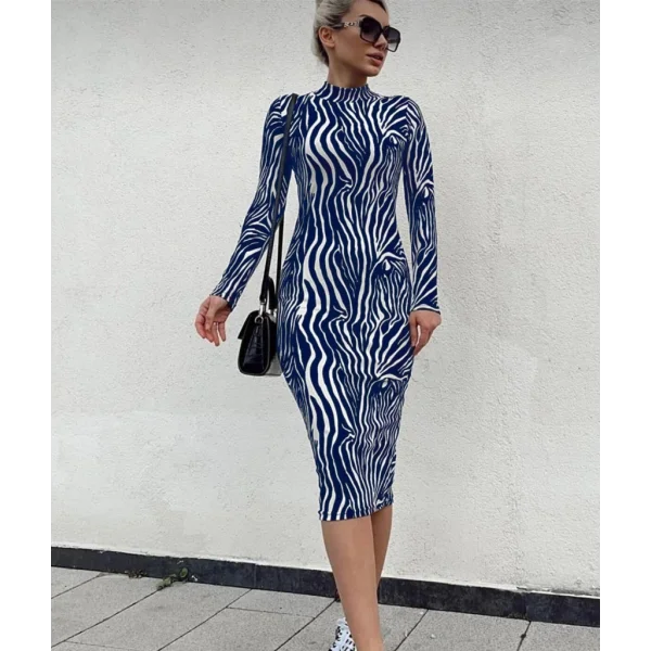 Kadın Uzun Kollu Mikro Midi Elbise