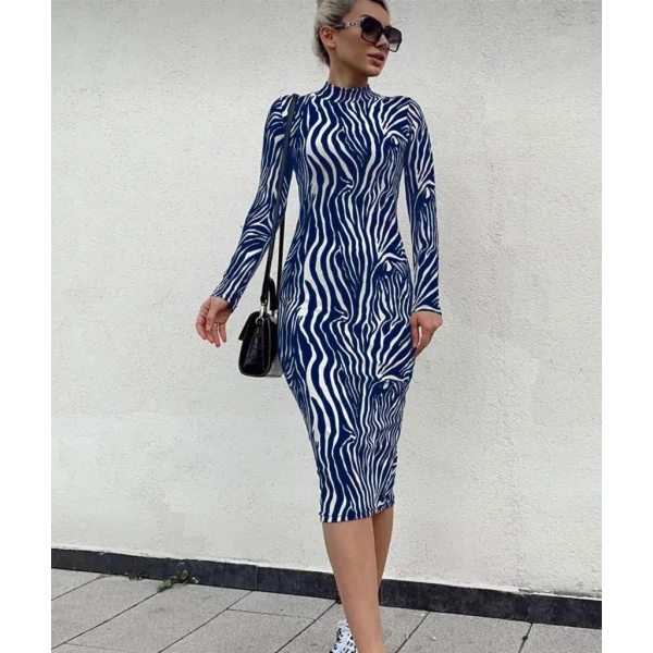 Kadın Uzun Kollu Mikro Midi Elbise