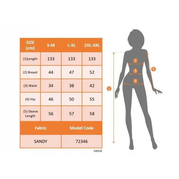 Kadın Uzun Kollu önden çapraz Detaylı Yandan Toka Detaylı Uzun Sandy Elbise